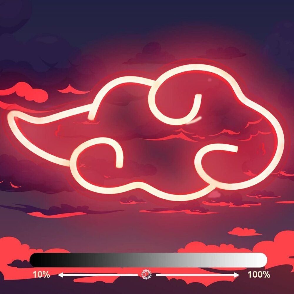 Anime LED Red Cloud Neon Sign Dimmable Wall Decor Gaming Room Party Gift for Son